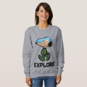 Erdnüsse | Große Snoopie im Freien Sweatshirt (Vorne ganz)