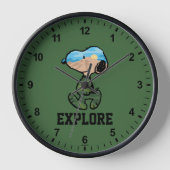 Erdnüsse | Große Snoopie im Freien Uhr (Vorderseite)