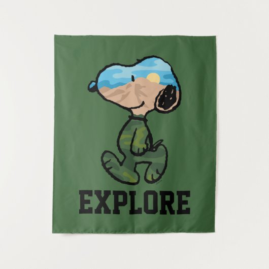 Erdnüsse | Große Snoopie im Freien Wandteppich (Vorderseite)