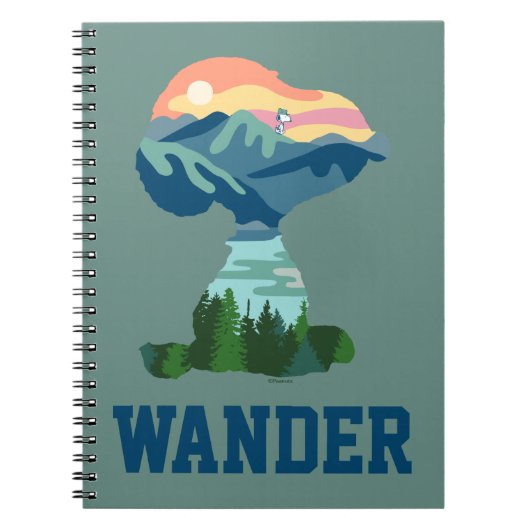 Erdnüsse | Großes Portrait aus Snoopy im Freien Notizblock (Vorderseite)