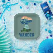 Erdnüsse | Großes Portrait aus Snoopy im Freien Pappteller (Party)