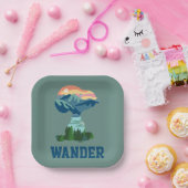 Erdnüsse | Großes Portrait aus Snoopy im Freien Pappteller (Party)