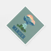 Erdnüsse | Großes Portrait aus Snoopy im Freien Serviette (Ecke)