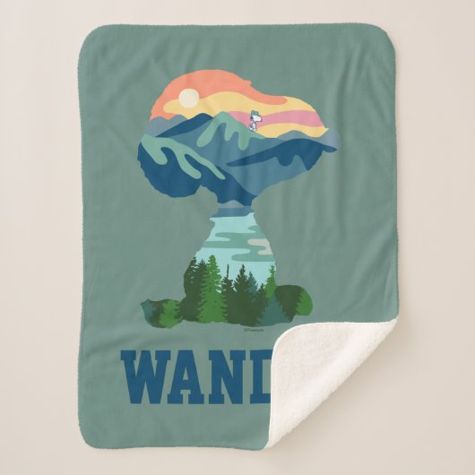 Erdnüsse | Großes Portrait aus Snoopy im Freien Sherpadecke (Vorderseite)