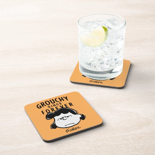 Erdnüsse | Grouchy Seit Forever Lucy Getränkeuntersetzer (Rechte Seite)