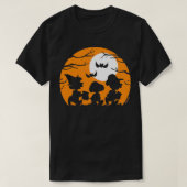 Erdnüsse Halloween Trick oder behandeln Silhouette T-Shirt (Design vorne)
