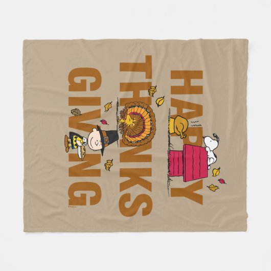 Erdnüsse | Happy Thanksgiving Combo Fleecedecke (Vorderseite (Horizontal))