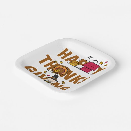 Erdnüsse | Happy Thanksgiving Combo Pappteller (Gewinkelt)