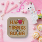 Erdnüsse | Happy Thanksgiving Combo Pappteller (Party)