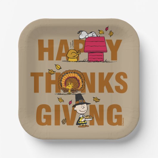 Erdnüsse | Happy Thanksgiving Combo Pappteller (Vorderseite)