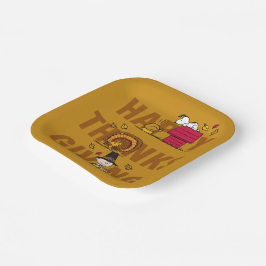 Erdnüsse | Happy Thanksgiving Combo Pappteller (Gewinkelt)