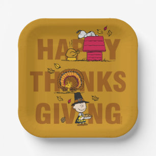 Erdnüsse   Happy Thanksgiving Combo Pappteller
