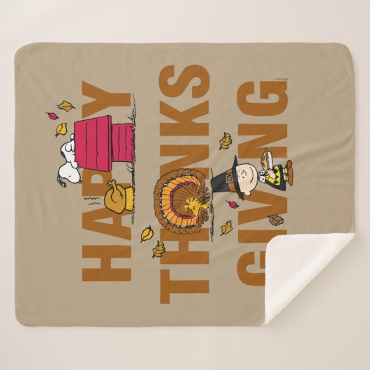 Erdnüsse | Happy Thanksgiving Combo Sherpadecke (Vorderseite (Horizontal))
