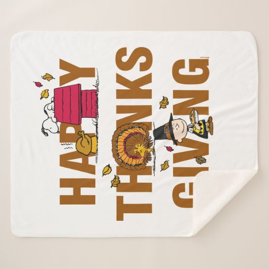 Erdnüsse | Happy Thanksgiving Combo Sherpadecke (Vorderseite (Horizontal))