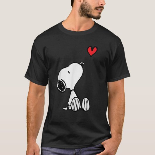 Erdnüsse Herz sitzend Snoopy T-Shirt (Vorderseite)