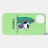 Erdnüsse | Hochwasser des Snoopy | Name hinzufügen Case-Mate iPhone Hülle (Rückseite (Horizontal))