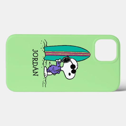Erdnüsse | Hochwasser des Snoopy | Name hinzufügen Case-Mate iPhone Hülle (Rückseite (Horizontal))