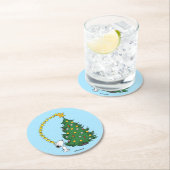 Erdnüsse | Holiday Tree Trimming Runder Pappuntersetzer (Vor Ort)