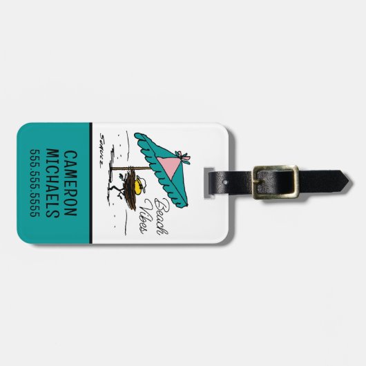 Erdnüsse | Holz am Strand Gepäckanhänger (Vorderseite horizontal)