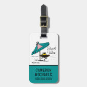 Erdnüsse | Holz am Strand Gepäckanhänger (Vorderseite vertikal)