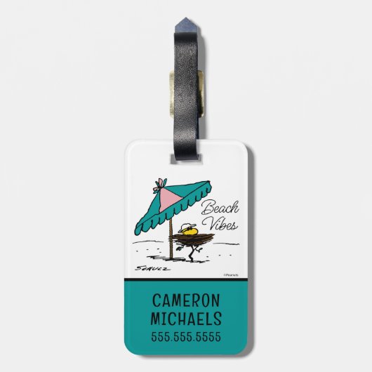 Erdnüsse | Holz am Strand Gepäckanhänger (Rückseite vertikal)