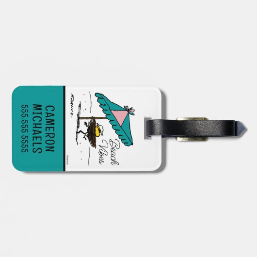 Erdnüsse | Holz am Strand Gepäckanhänger (Rückseite horizontal)