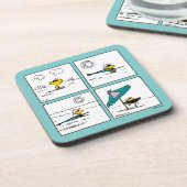 Erdnüsse | Holz am Strand Getränkeuntersetzer (Linke Seite)