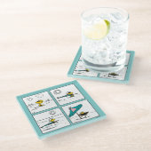 Erdnüsse | Holz am Strand Glasuntersetzer (Schrägansicht)