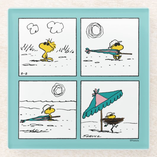 Erdnüsse | Holz am Strand Glasuntersetzer (Vorderseite)