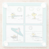 Erdnüsse | Holz am Strand Glasuntersetzer (Rückseite)