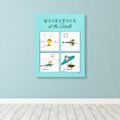 Erdnüsse | Holz am Strand Leinwanddruck (Insitu (Holzboden))