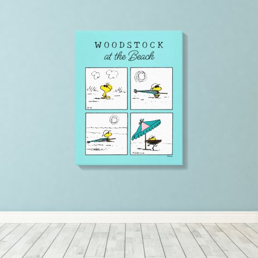 Erdnüsse | Holz am Strand Leinwanddruck (Insitu (Holzboden))