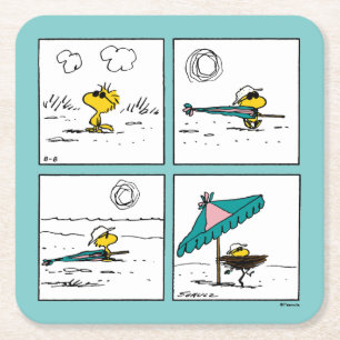 Erdnüsse   Holz am Strand Rechteckiger Pappuntersetzer