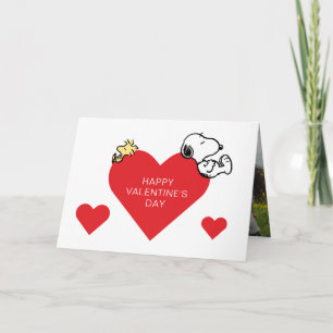 Erdnüsse Holz und Snoopy Valentine Feiertagskarte