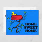 Erdnüsse | Holzabsperrung | Neue Adresse Postkarte (Vorne/Hinten)