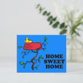 Erdnüsse | Holzabsperrung | Neue Adresse Postkarte (Stehend Vorderseite)