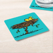 Erdnüsse | Holzabsperrung Rechteckiger Pappuntersetzer (angewinkelt)