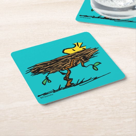 Erdnüsse | Holzabsperrung Rechteckiger Pappuntersetzer (angewinkelt)