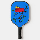 Erdnüsse | Holzeinschlag in Snoopy's Dish Pickleball Schläger (Rückseite)