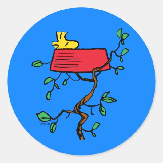 Erdnüsse | Holzeinschlag in Snoopy's Dish Runder Aufkleber (Vorderseite)