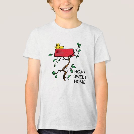 Erdnüsse | Holzeinschlag in Snoopy's Dish Tri-Blend Shirt (Vorderseite)