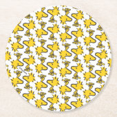 Erdnüsse | Holzmuster Runder Pappuntersetzer (Vorderseite)