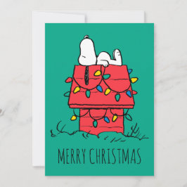 Erdnüsse | Hundehütte Snoopy mit Licht Feiertagskarte