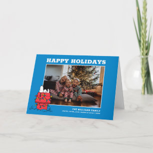 Erdnüsse Hundehütte Snoopy mit Licht Feiertagskarte