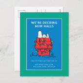 Erdnüsse | Hundehütte Snoopy mit Licht Feiertagspostkarte (Vorne/Hinten)