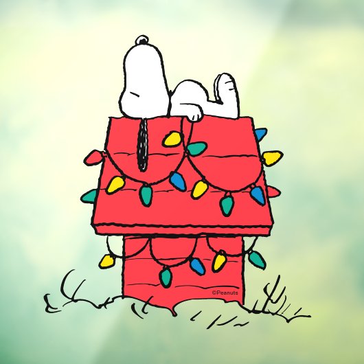 Erdnüsse | Hundehütte Snoopy mit Licht Fensteraufkleber (Blatt 3)