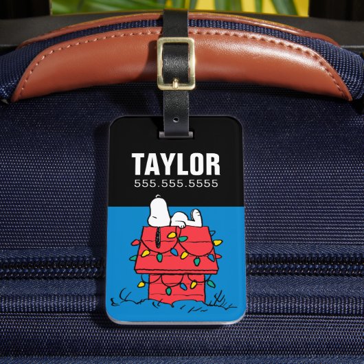 Erdnüsse | Hundehütte Snoopy mit Licht Gepäckanhänger (Vorderseite Insitu 2)