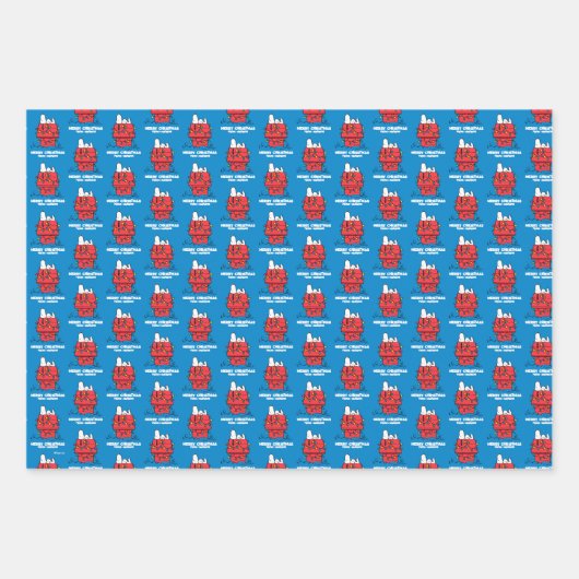 Erdnüsse | Hundehütte Snoopy mit Licht Geschenkpapier Set (Vorderseite 3)