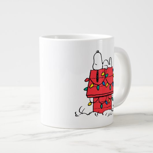 Erdnüsse | Hundehütte Snoopy mit Licht Jumbo-Tasse (Vorderseite Rechts)