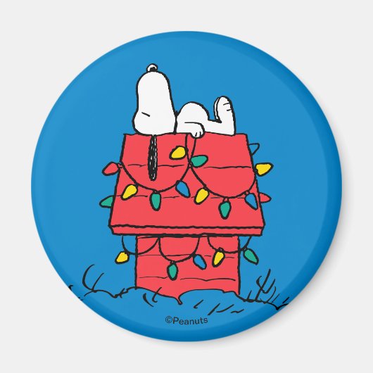 Erdnüsse | Hundehütte Snoopy mit Licht Magnet (Vorne)